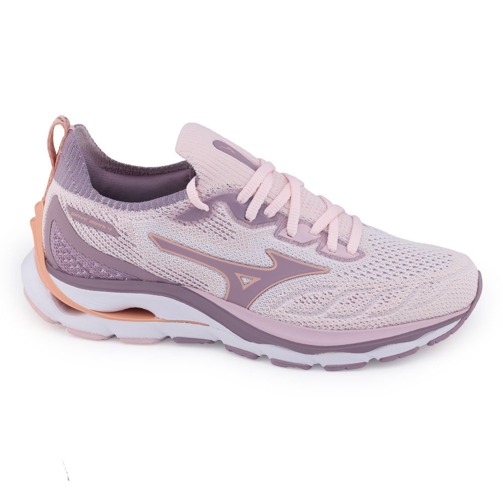 Tênis esportivo Fem Mizuno Wave Mirai 4 101001001 Mesh placa Rosa