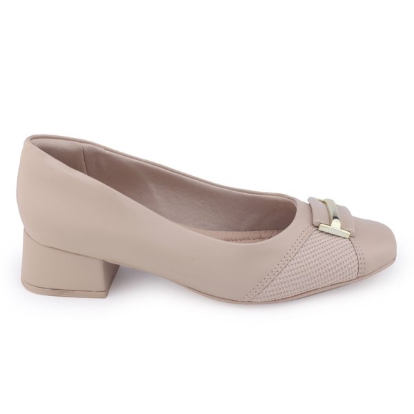 Sapato feminino Comfortflex 24-95303 baixo confortoBege