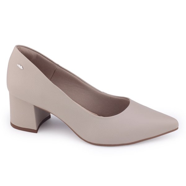 Sapato Scarpin Fem Dakota G5181 Couro bloco médio 5cm modaAreia