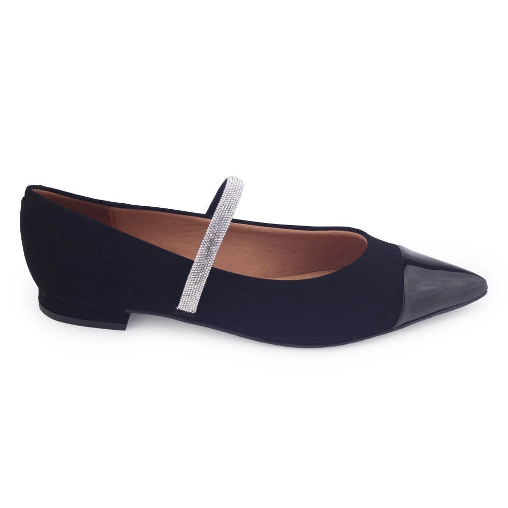 Sapatilha fem Vizzano 1206.292 casual strass Preto/Cristal