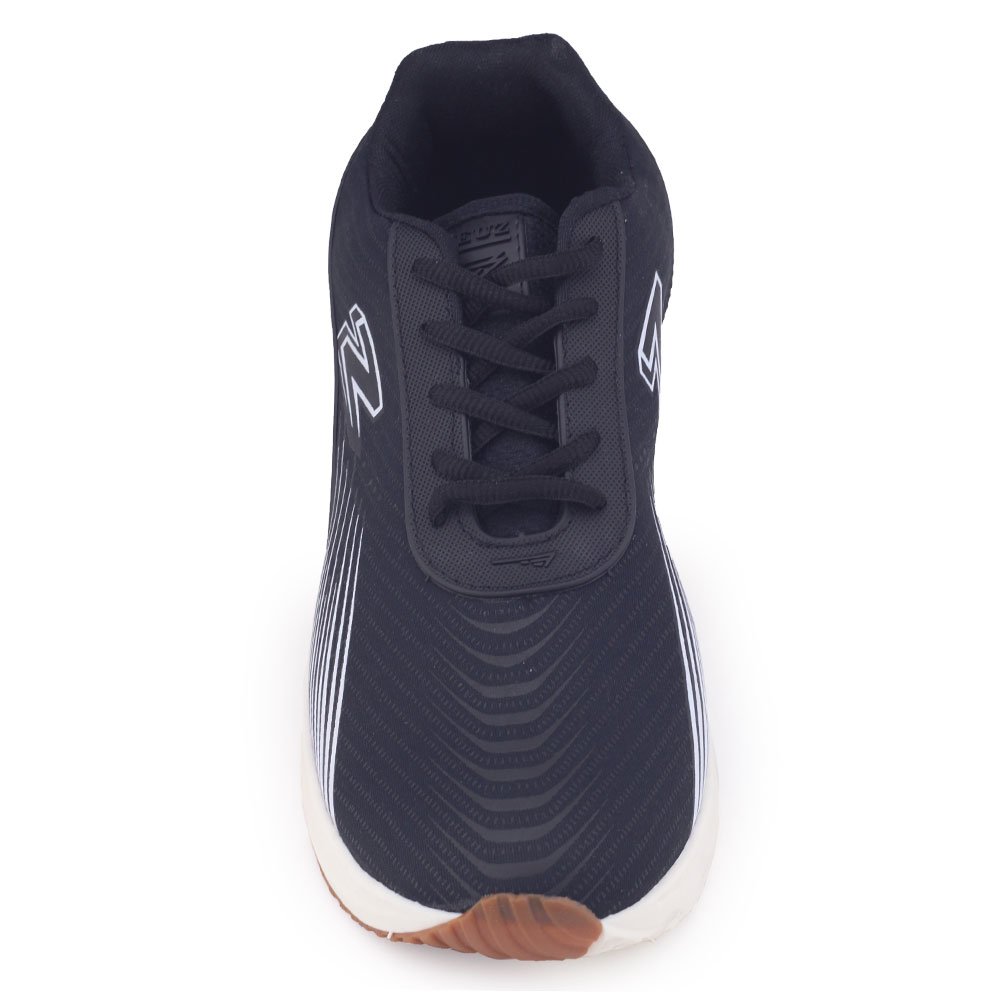 Tênis Esportivo Masculino Adulto Zeuz 81KX Cadarço Casual Preto/Branco