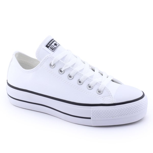 Cano Alto All Star Couro Branco 33 Tenis All Star Feminino Couro