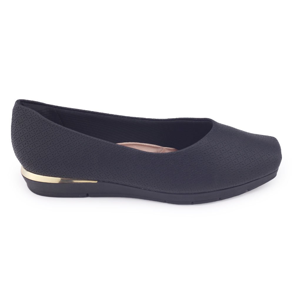 Sapato Feminino Piccadilly Maxi social 147191 casual chic PRETO