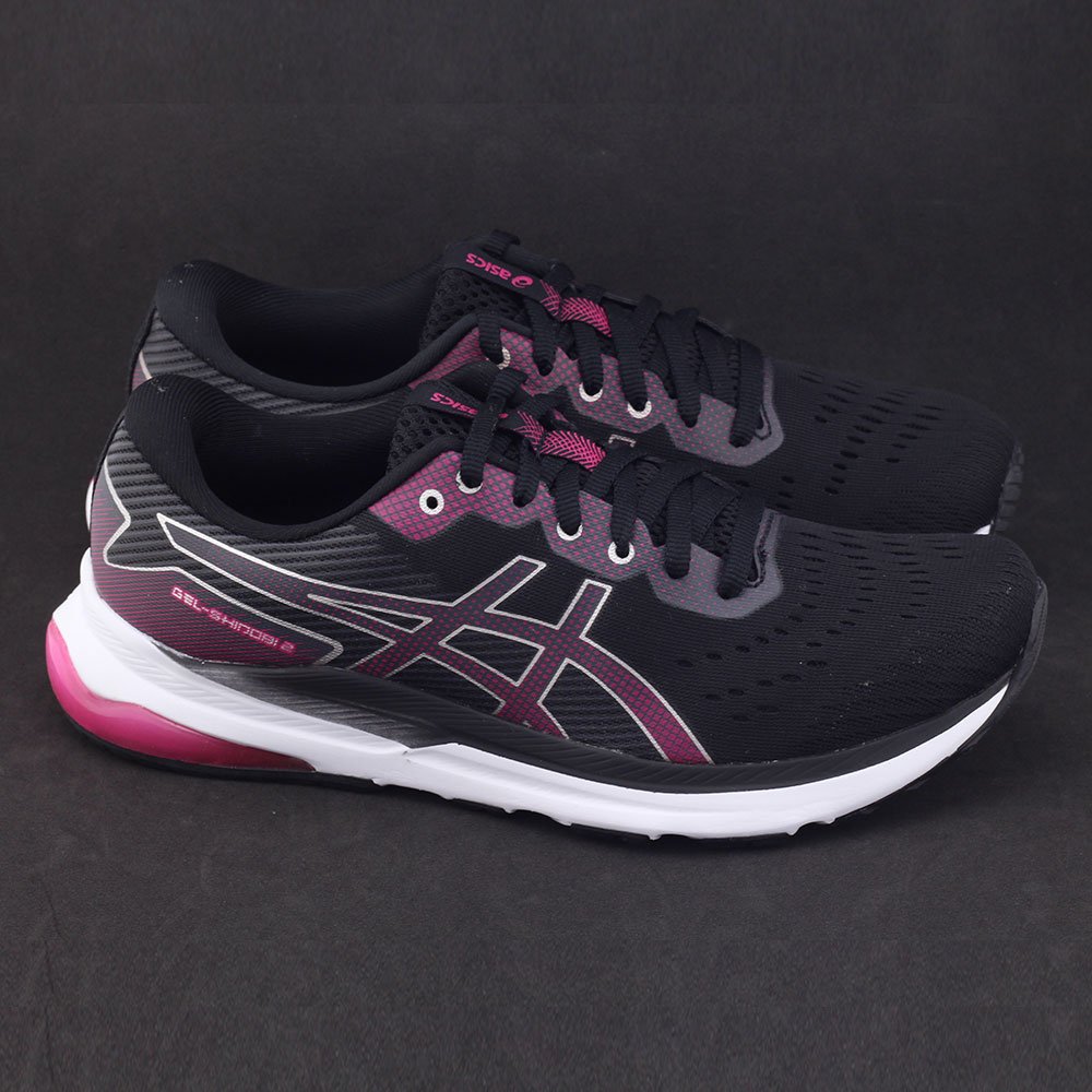 Tênis Fem Asics GEL Shinobi 2 1012B624 Jacquard Mesh Sport Preto/Pink