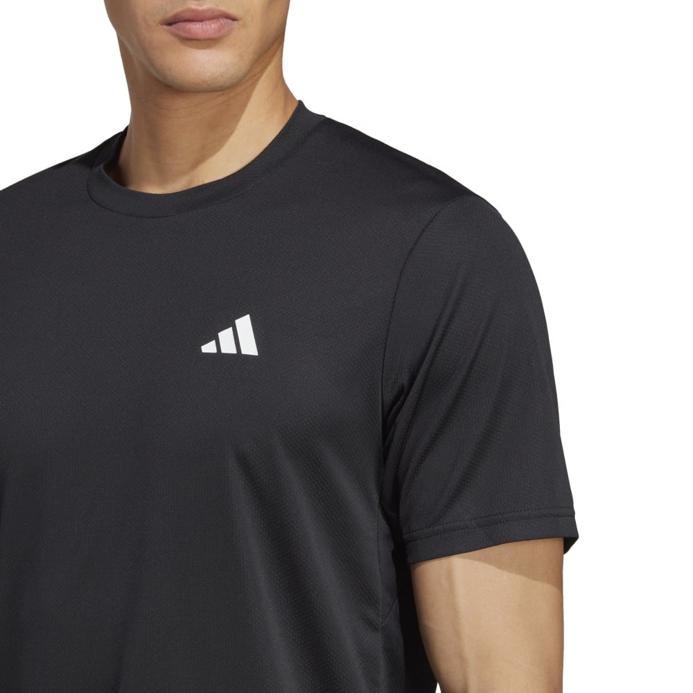 Camisa De Treino Manga Curta Com Logo Adidas Ic7428 Aeroready Preto