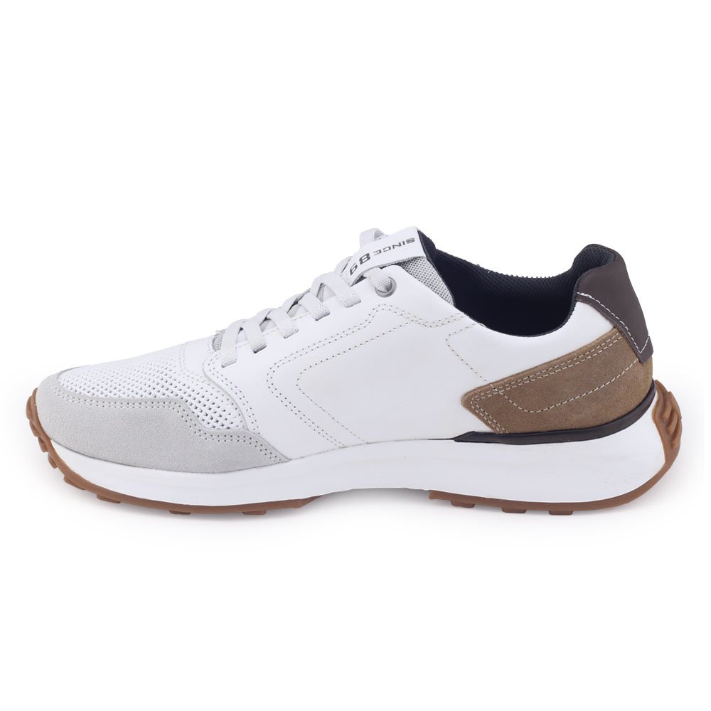 Tênis Masculino Pegada 110701 Couro cadarço elástic Amortech
