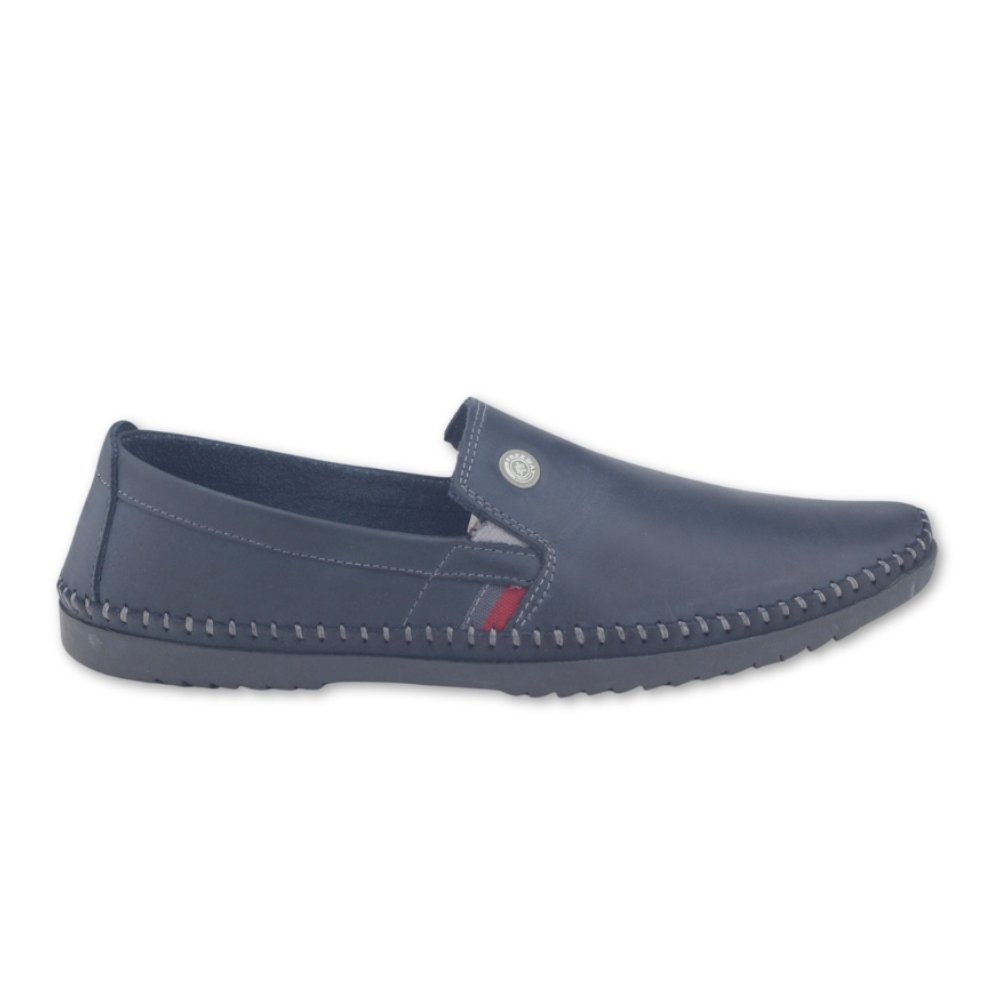 ワリオ Sapato Mocassim Masculino Freeway Cash 3216 Couro MARINHO