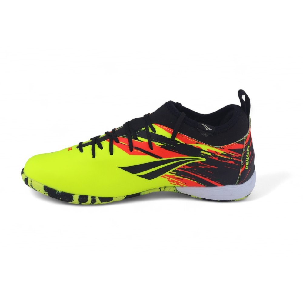 Tênis Chuteira Futsal Penalty RX Locker Y-4 LIMAO/PRETO