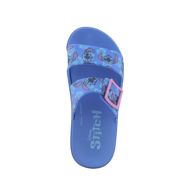 Chinelo Slide Infantil menina Disney Stitch 23198 GrendeneAZUL/ROSA