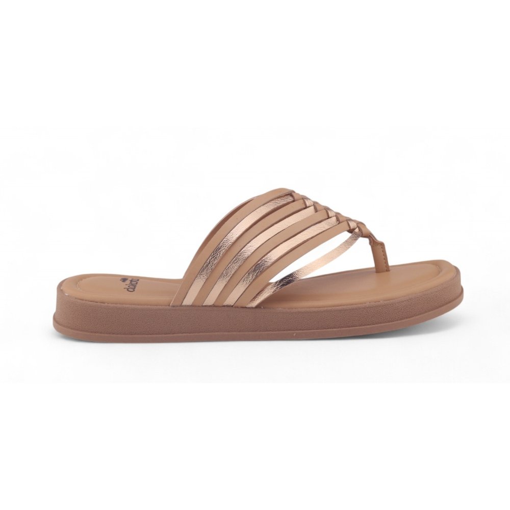 Chinelo Feminino Dakota Y8271 tiras finas BRONZE/CARAMELO