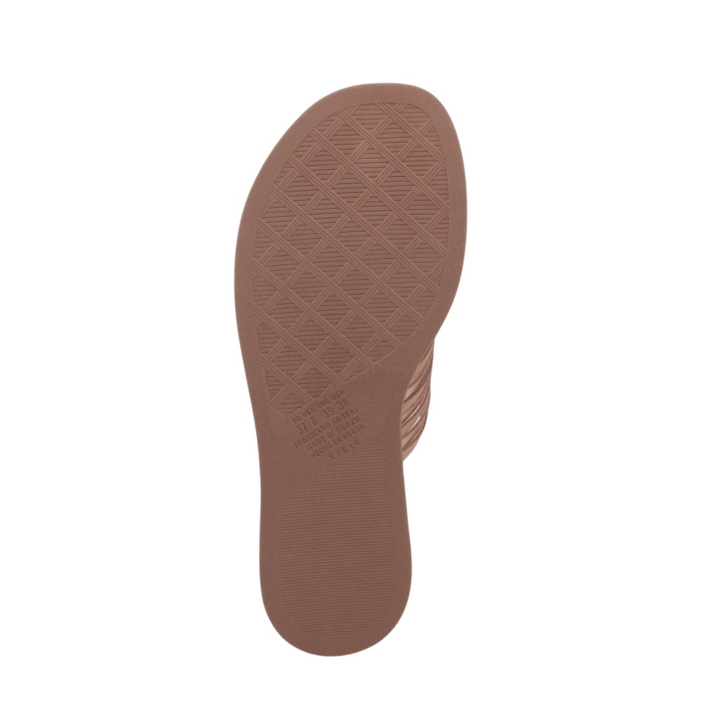 Chinelo Feminino Dakota Y8271 tiras finas BRONZE/CARAMELO