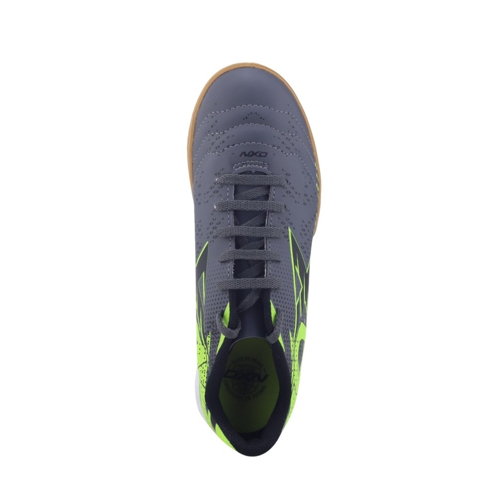 Tênis Chuteira Futsal OXN Dynamic 4 Indoor Pro 2 PVC GRAFITE/LIMAO