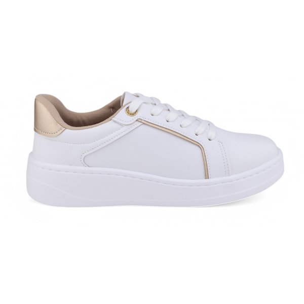 Tênis Feminino Casual Modare Ultra confortoBRANCO/DOURADO