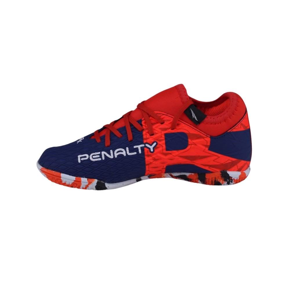 Tênis Chuteira Futsal Infantil Penalty RX Locker Kids MARINHO/CORAL