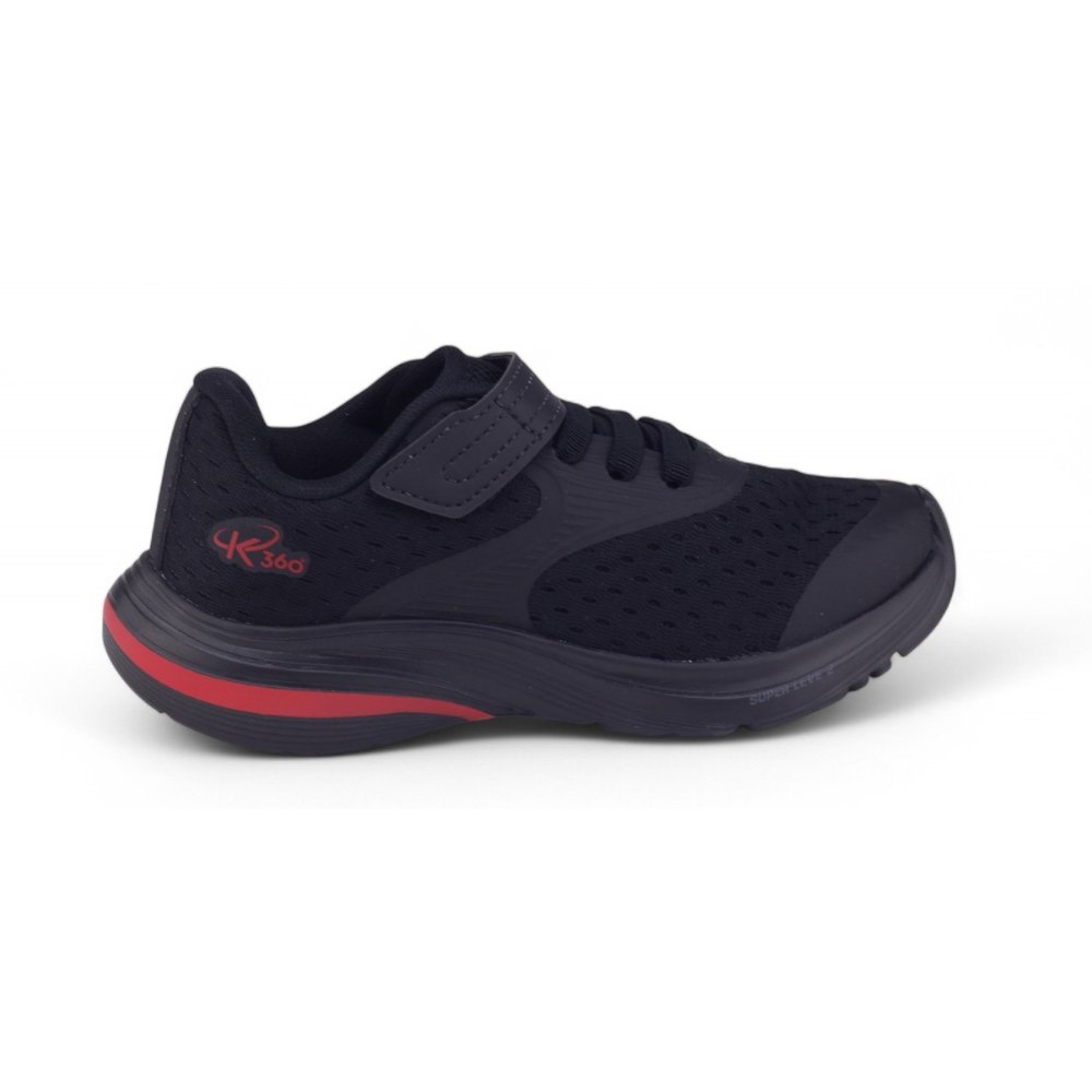 Tênis Menino Kidy k-360 Super Leve 2 Esportivo 327-0014 PRETO/VERMELHO