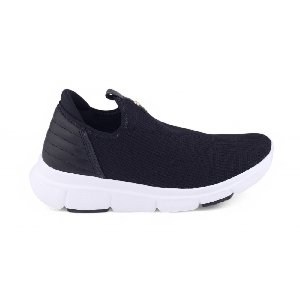 Tênis Casual Feminino Knit Comfortflex 25-90302 PRETO