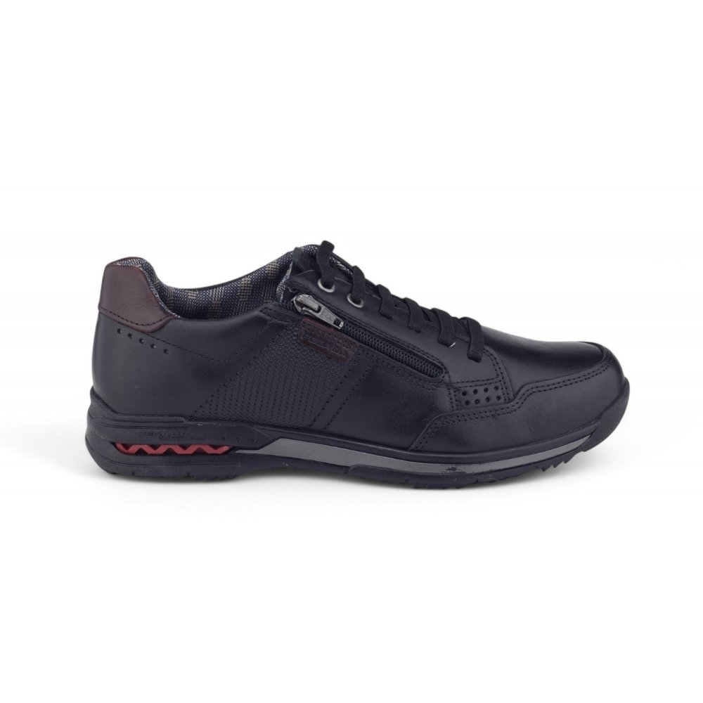Sapatênis Masculino Pegada 114861-04 Casual Zíper PRETO/BORDO