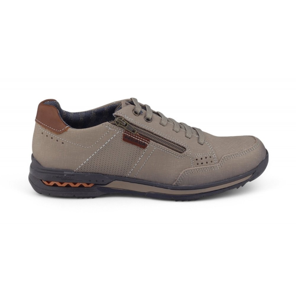 s_boy Sapatênis Masculino Pegada 114861-04 Casual Zíper CINZA