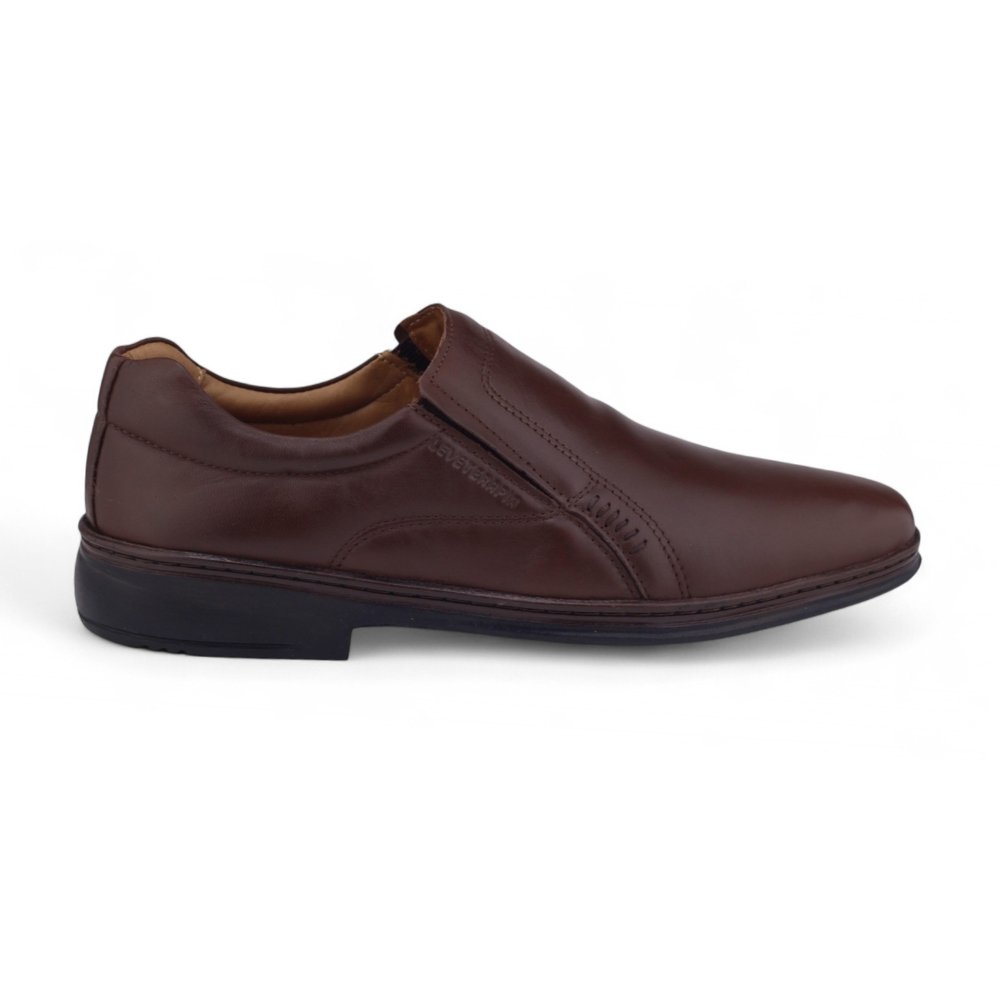 Sapato Social Masculino LeveTerapia Barcelona L43101 couro CAFE