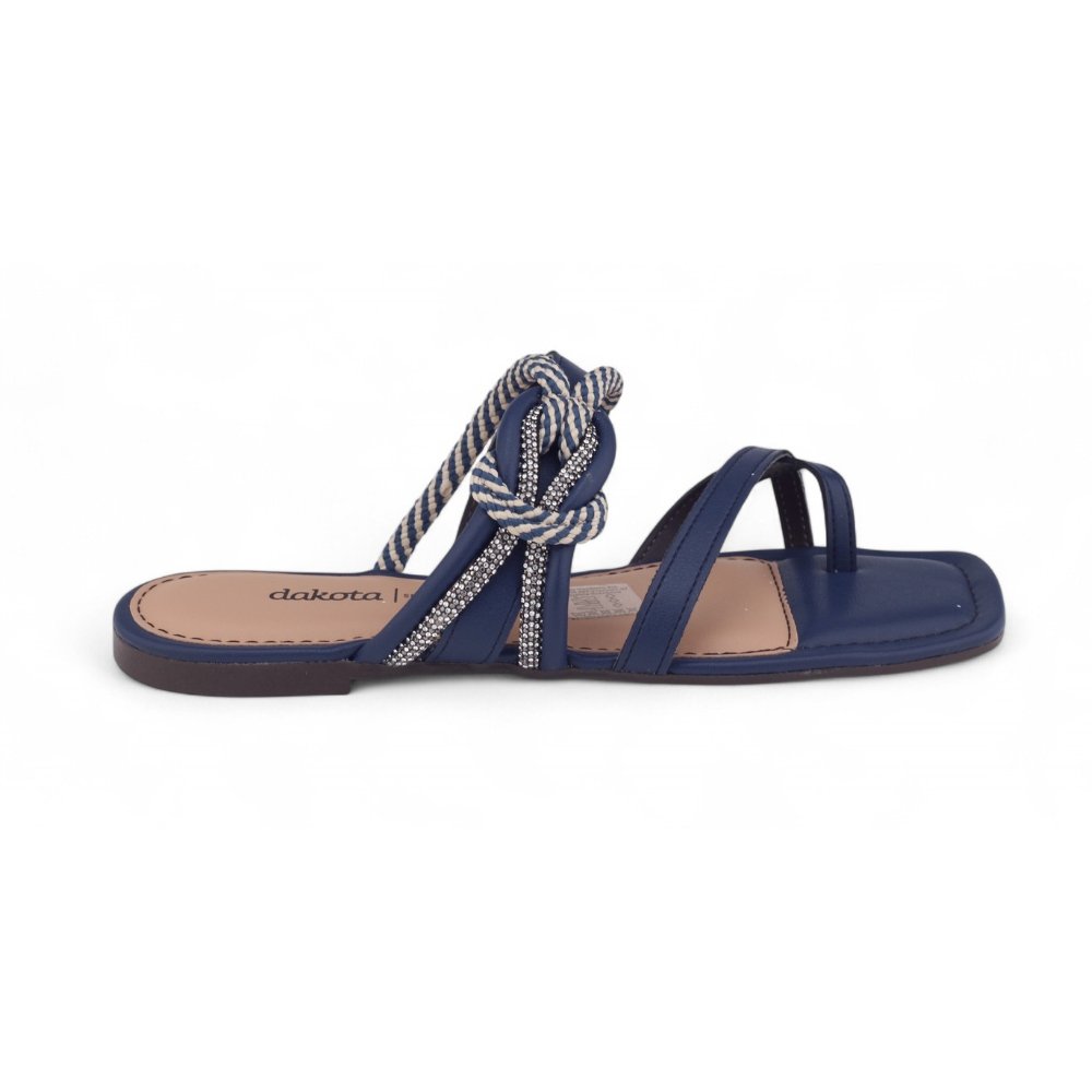 Chinelo Rasteirinha Feminino Dakota Rives Navy Y9602 Casual