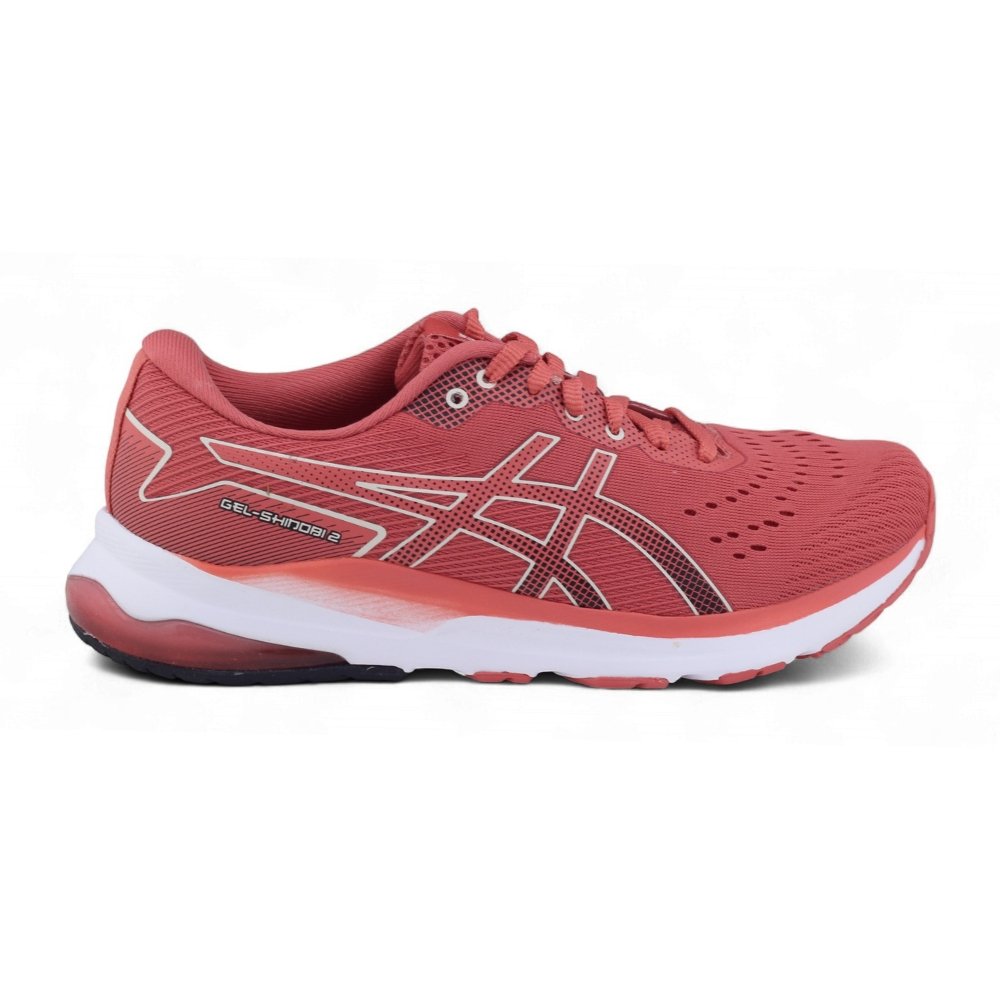 【J31252】marsa Tênis Fem Asics GEL Shinobi 2 1012B624 Jacquard Mesh Sport PRETO/ROSE