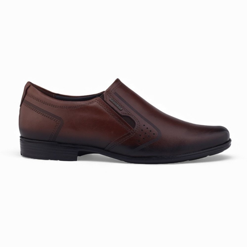 Sapato Masculino Ferracini 6629 Couro Social ziper Urban Way Preto